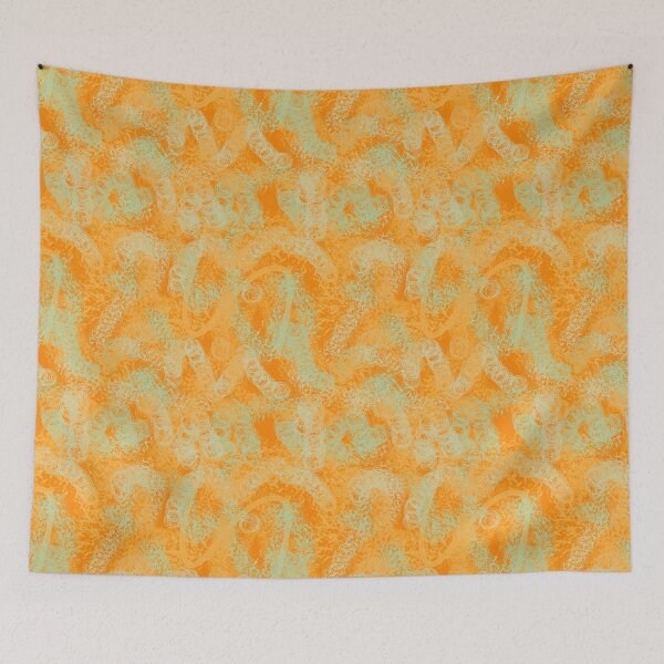 Item preview, Enchanting Swirls in Green and Orange designed and sold by ara-designs.
