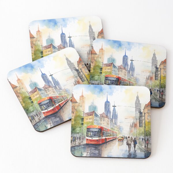 Item preview, Frankfurter Tram: Colors in Motion designed and sold by KatVik-Design.