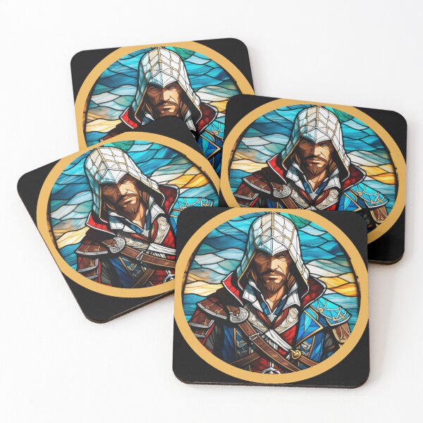 Item preview, Assassin's Creed Edward Kenway Portrait Stained Glass designed and sold by FanArtisan.