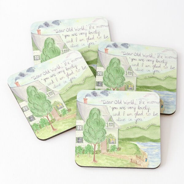 Item preview, Anne of Green Gables Art Print - 'Dear Old World' Literary Quote Watercolor designed and sold by Jasanna Czellar.