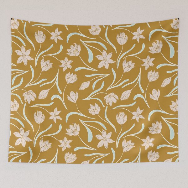 Item preview, Snow (Early) Crocus Ditsy Delight in pastel spring color palette, sweet and feminine designed and sold by Jean-Pham.