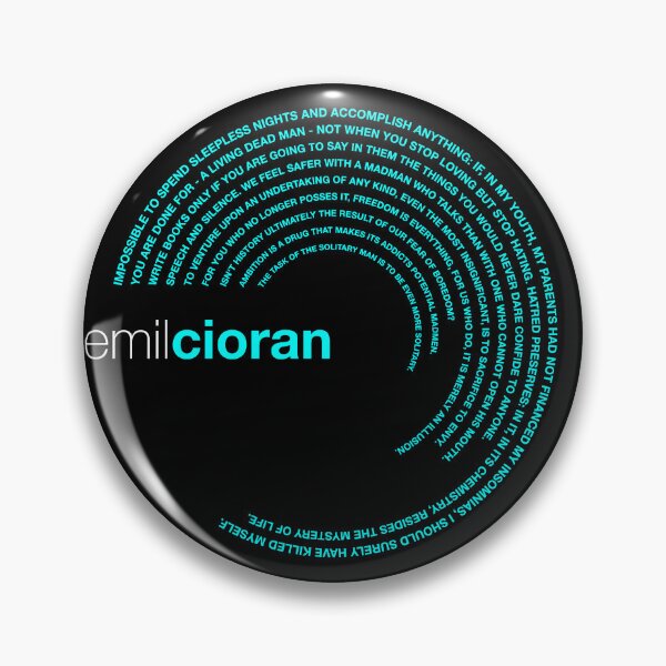 Item preview, Emil Cioran famous quotes poster [aqua] designed and sold by CMYKStudio.