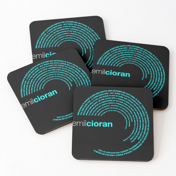 Item preview, Emil Cioran famous quotes poster [aqua] designed and sold by CMYKStudio.