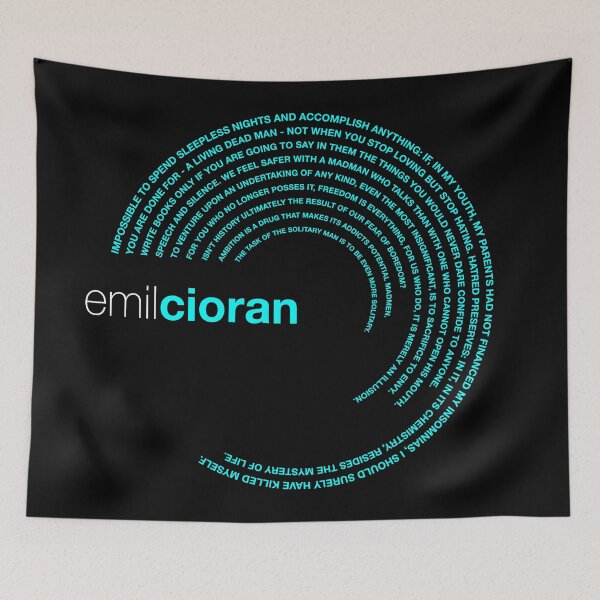 Item preview, Emil Cioran famous quotes poster [aqua] designed and sold by CMYKStudio.