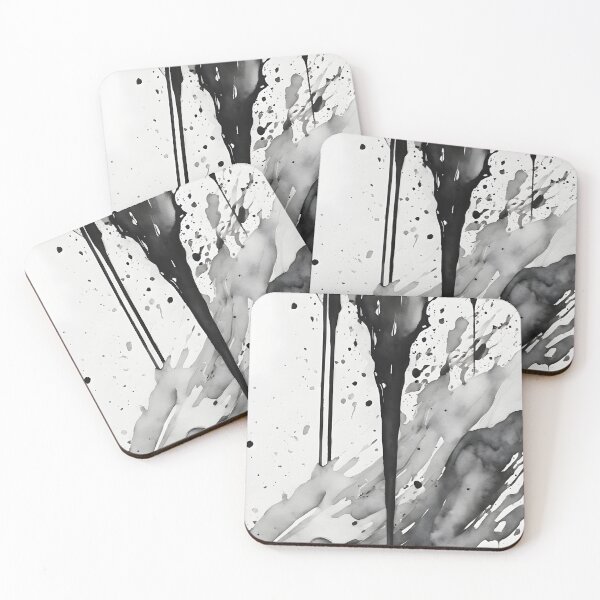 Item preview, Black Ink Pattern on White designed and sold by aiartistmarket.