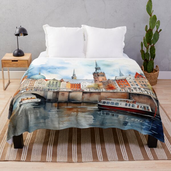 Item preview, Elbe's Embrace: Watercolor Visions of Hamburg designed and sold by KatVik-Design.