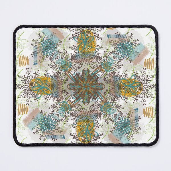 Item preview, Blue and Yellow Mandala Pattern designed and sold by ara-designs.