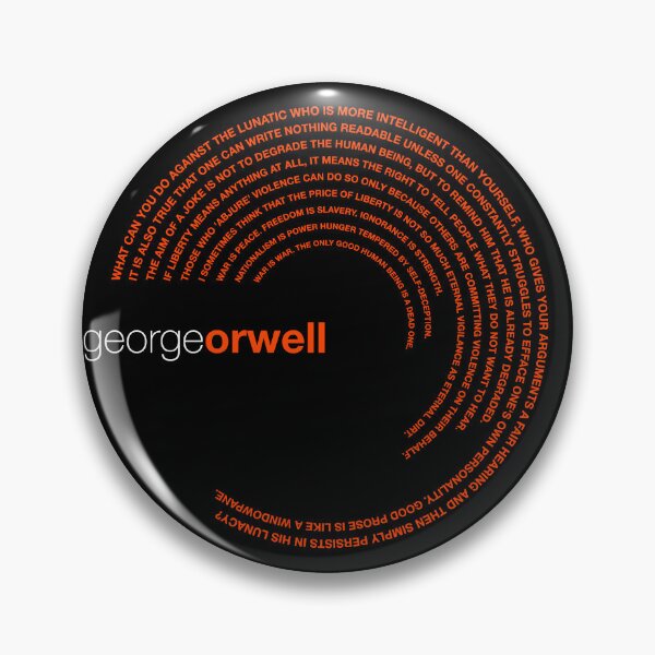 Artikelvorschau, Poster mit berühmten Zitaten von George Orwell [orangerot] entworfen und verkauft von CMYKStudio.
