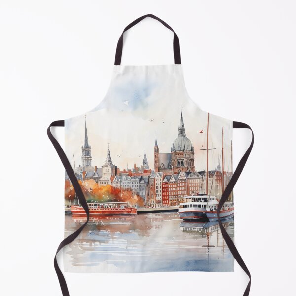 Item preview, Harbor Hues: Hamburg's Aquarelle Essence designed and sold by KatVik-Design.