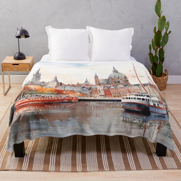 Item preview, Harbor Hues: Hamburg's Aquarelle Essence designed and sold by KatVik-Design.
