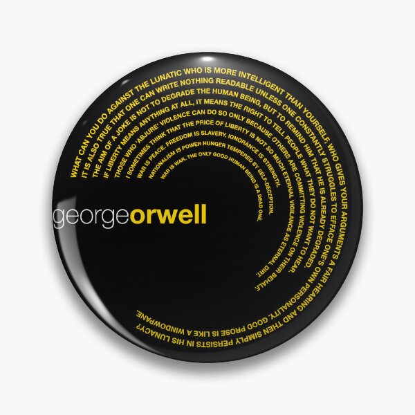 Artikelvorschau, Poster mit berühmten Zitaten von George Orwell [Gold] entworfen und verkauft von CMYKStudio.