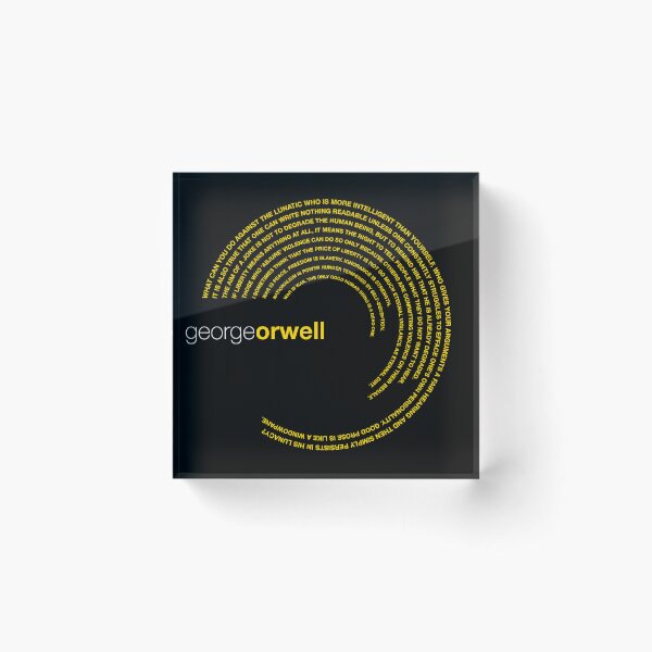 Item preview, George Orwell famous quotes poster [gold] designed and sold by CMYKStudio.