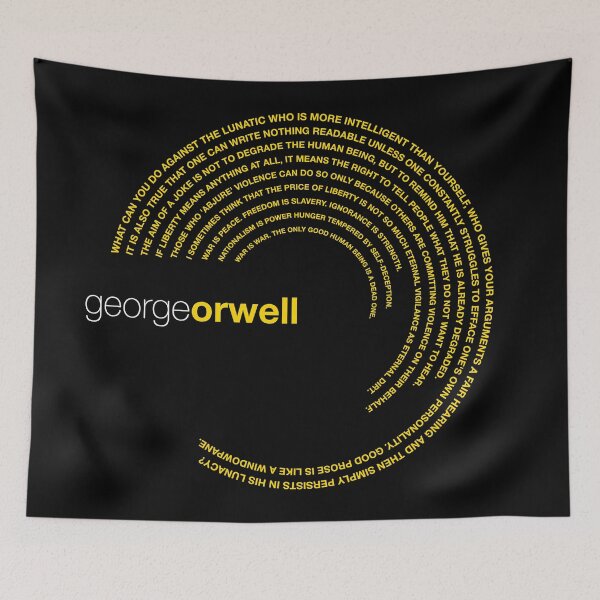Item preview, George Orwell famous quotes poster [gold] designed and sold by CMYKStudio.