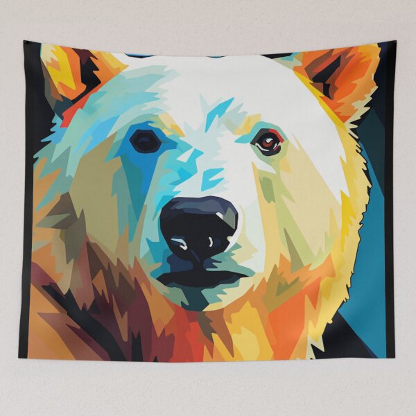 Item preview, Artic Polar Bear Wall Pop Art designed and sold by TheWildFlix.