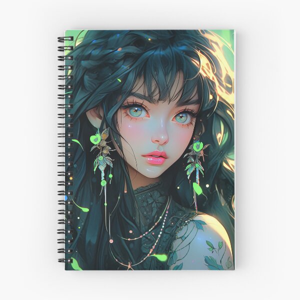 Item preview, Beautiful Glowing Green Nature Elf Anime Girl designed and sold by bubblegoth.