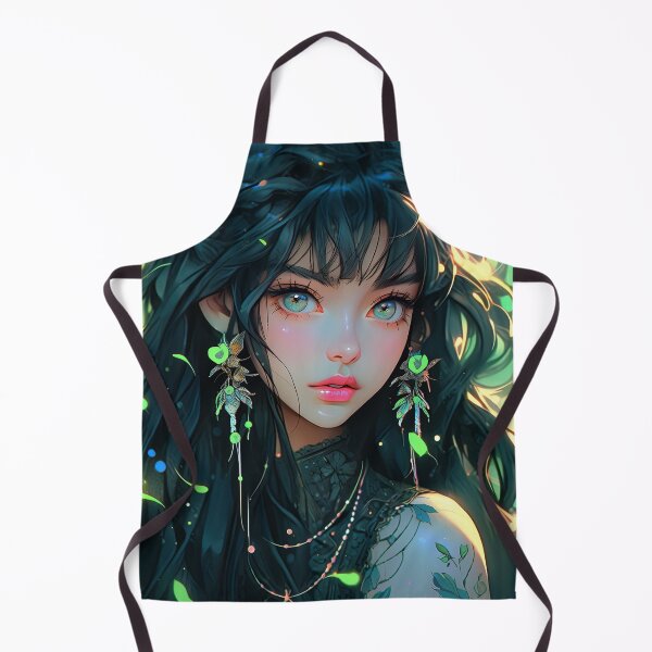 Item preview, Beautiful Glowing Green Nature Elf Anime Girl designed and sold by bubblegoth.