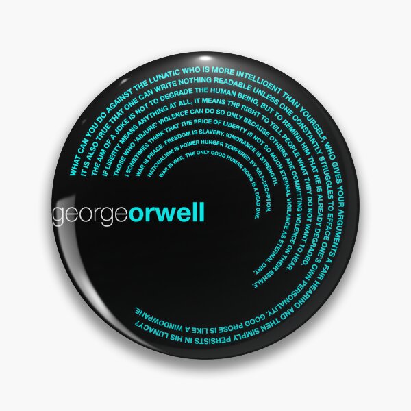Artikelvorschau, Poster mit berühmten Zitaten von George Orwell [Aqua] entworfen und verkauft von CMYKStudio.