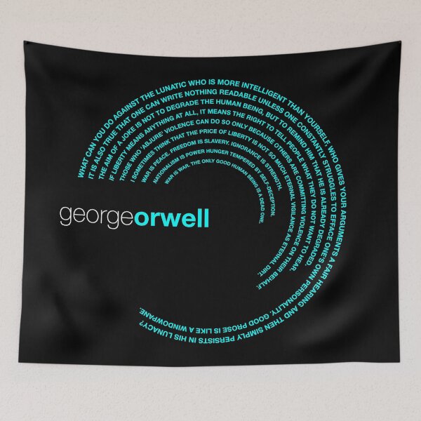 Item preview, George Orwell famous quotes poster [aqua] designed and sold by CMYKStudio.