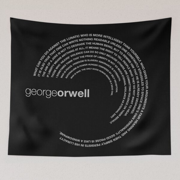 Item preview, George Orwell famous quotes poster [silver] designed and sold by CMYKStudio.