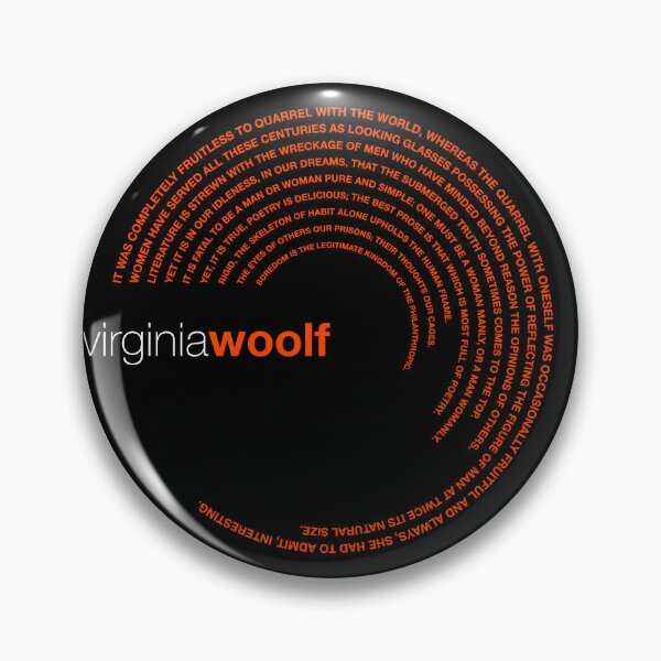 Item preview, Virginia Woolf famous quotes poster [orangered] designed and sold by CMYKStudio.