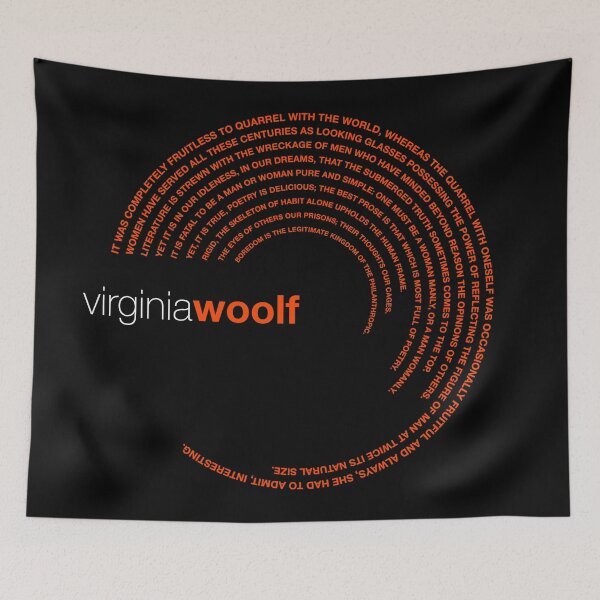 Item preview, Virginia Woolf famous quotes poster [orangered] designed and sold by CMYKStudio.