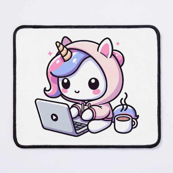 Item preview, Cute Unicorn Programmer's Coding Session designed and sold by PuffPuffPrint.
