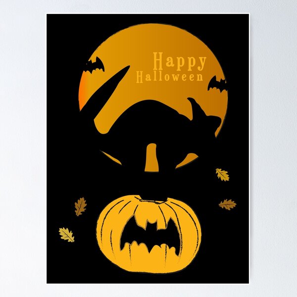Item preview, Black Cat and Halloween #3 designed and sold by Zhalmalina.