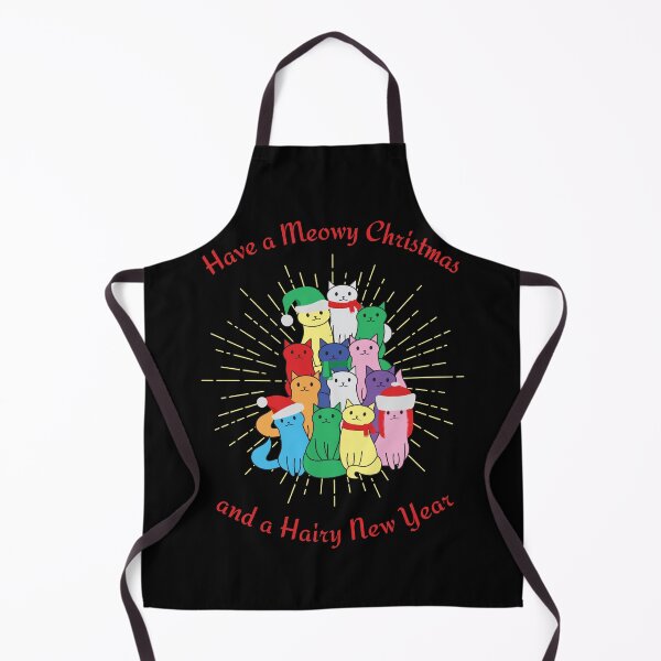 Item preview, Have a Meowy Christmas and Hairy New Year designed and sold by BluePlanetMerch.