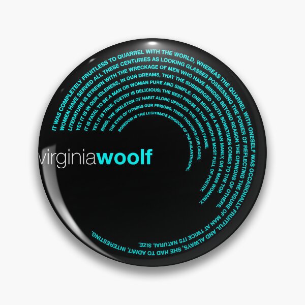 Item preview, Virginia Woolf famous quotes poster [aqua] designed and sold by CMYKStudio.