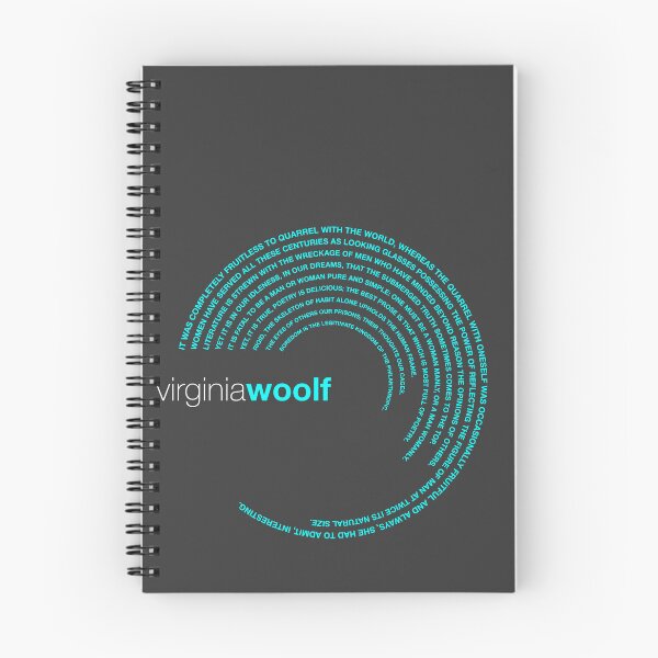 Item preview, Virginia Woolf famous quotes poster [aqua] designed and sold by CMYKStudio.