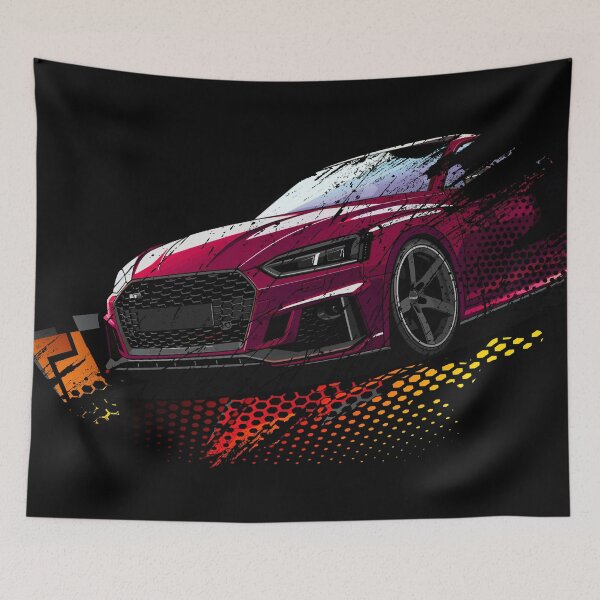 Item preview, Purple Audi RS5 Hexagonal Scratched Design - ViTeeDesign designed and sold by ViTee Design.
