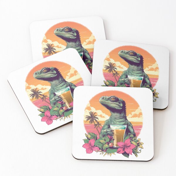 Item preview, Green Lizard Holding Beer (Vacation Mode) designed and sold by VelvetRoom.