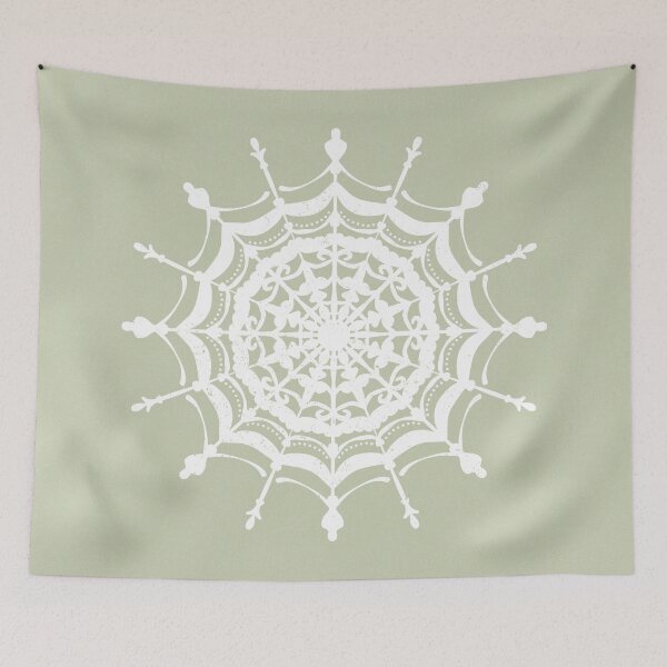 Item preview, Victorian Lace Spider Web Mandala - Tea + Snow designed and sold by Irene Estelle.