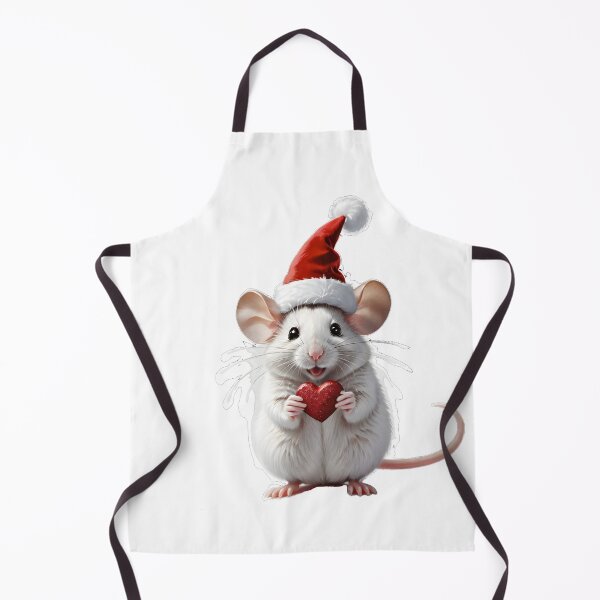 Item preview, A mouse in a Santa hat and heart -Christmas pattern designed and sold by My-fake-places.