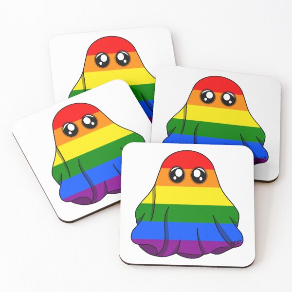 Item preview, Rainbow LGBTQ+ Pride Halloween Ghost designed and sold by SentABear.