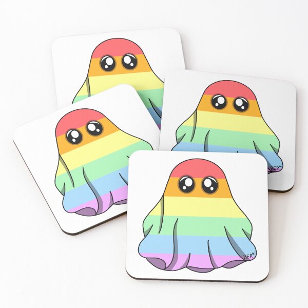 Item preview, Pastel Rainbow LGBTQ+ Pride Halloween Ghost designed and sold by SentABear.