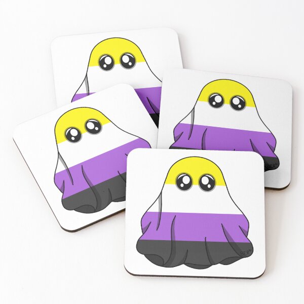 Item preview, Nonbinary LGBTQ+ Pride Halloween Ghost designed and sold by SentABear.