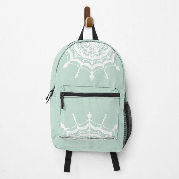 Artikelvorschau, Victorian Lace Spider Web Mandala - Mint + Snow entworfen und verkauft von Irene Estelle.