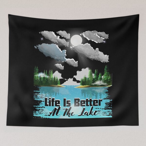 Item preview, Life is Better At the Lake designed and sold by CasmariaOnlineShop -.