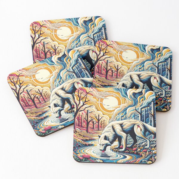 Item preview, Mystical Wolf: Colorful Journey through a Dreamlike Forest designed and sold by CreativHarmonie.