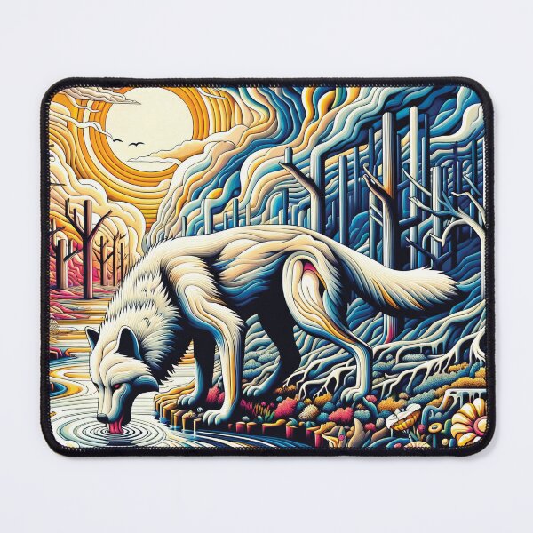 Item preview, Mystical Wolf: Colorful Journey through a Dreamlike Forest designed and sold by CreativHarmonie.