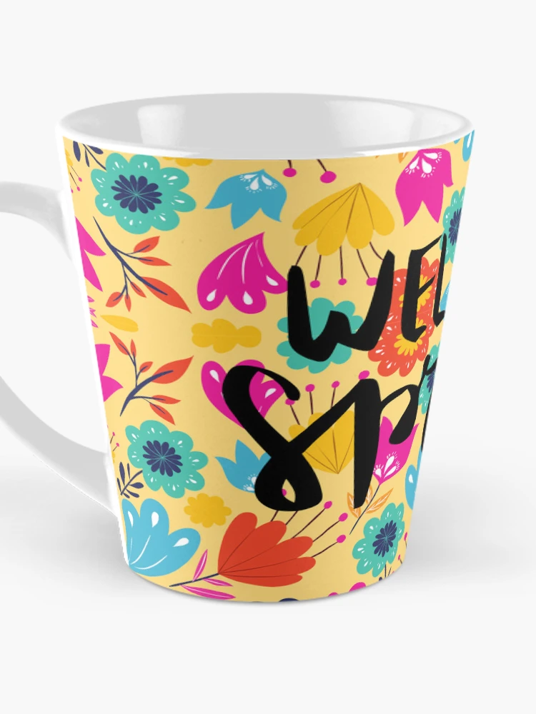 Thumbnail 3 of 4, Coffee Mug, Spring Time Colorful Pattern designed and sold by TheCatmeow2000.