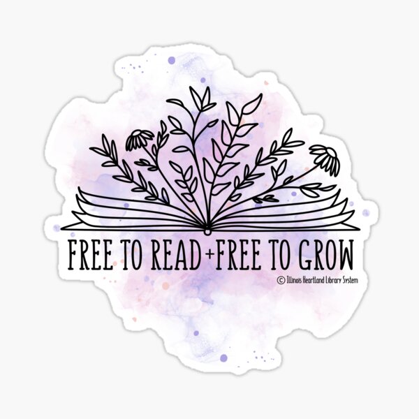 Item preview, Free to read, free to grow (light backgrounds) designed and sold by Illinois Heartland Library System.