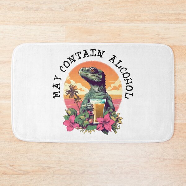 Item preview, Green Lizard Holding Beer - May Contain Alcohol (Black Lettering) designed and sold by VelvetRoom.
