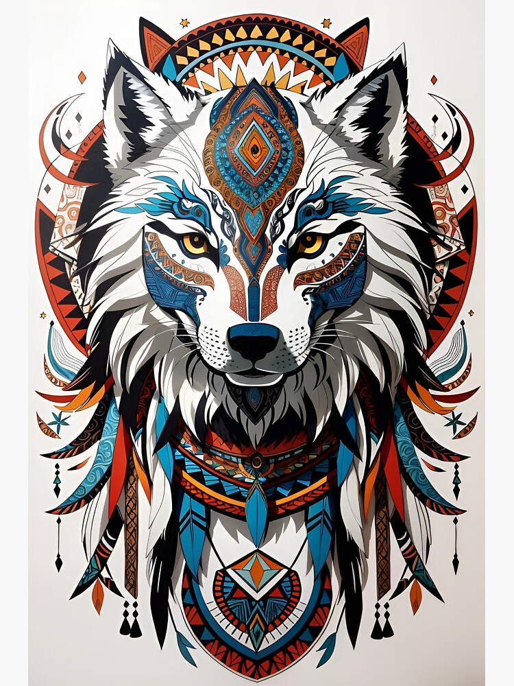 native american tribal wolf