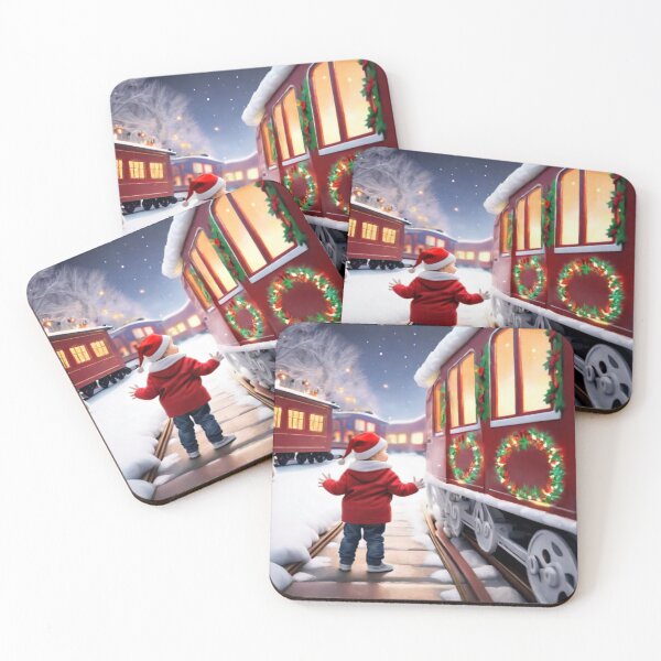 Item preview, Little Boy And Santa's Train designed and sold by KoliBabb.