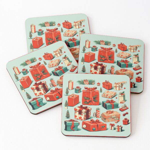 Item preview, Nostalgic Retro Christmas gifts seamless pattern Vintage Wallpaper designed and sold by OliveAndSnow.