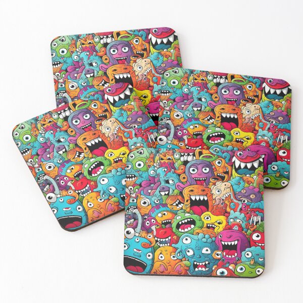 Item preview, Happy monsters 4 designed and sold by NavyPanda.