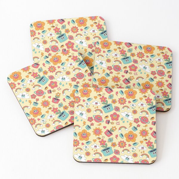 Item preview, smiley flowers retro vintage groovy rainbow designed and sold by SHOPAHD.