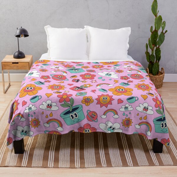 Item preview, smiley flowers retro vintage groovy rainbow designed and sold by SHOPAHD.